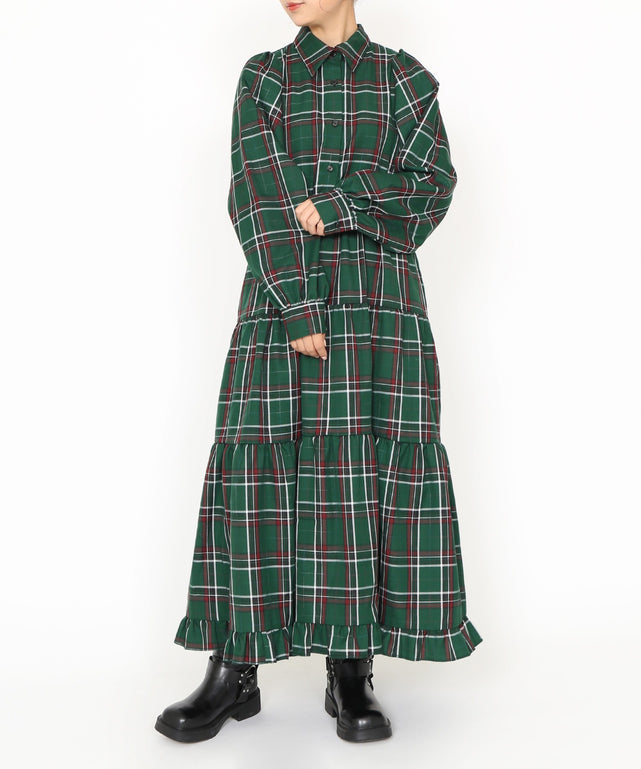 パフスリーブティアードチェックワンピース – WEGO ONLINE STORE 