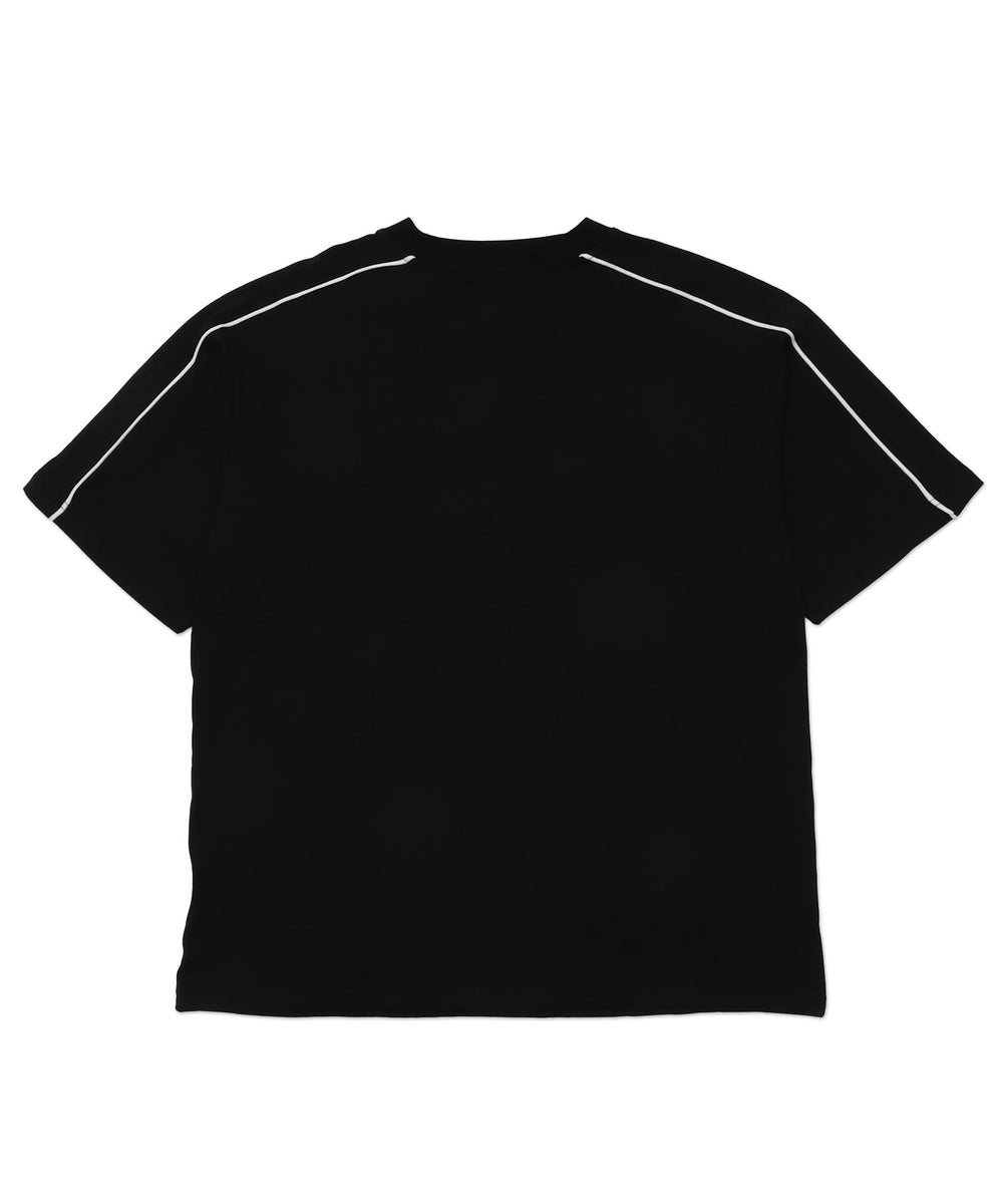 袖パイピングロゴT