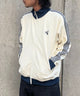 リブ配色サイドライントラックジャケット/ホワイトアイボリー モデル:178cm Lサイズ着用