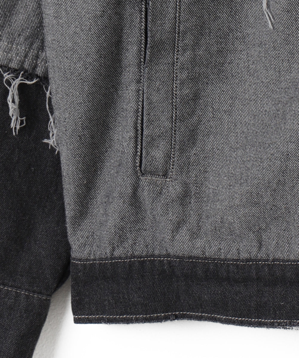 クレイジーパターンデニムジャケット