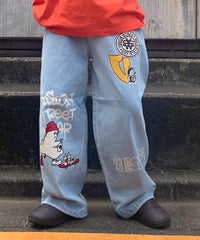 VISION　ゴーストプリントデニムパンツ