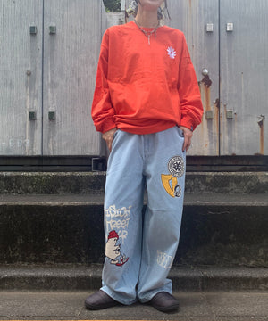 デニム淡　モデル:165cm Mサイズ着用