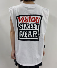VISIONヴィンテージロゴノースリT