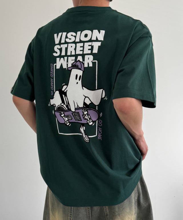 VISIONゴーストスケーターT/Dグリーン モデル：175cm L着用