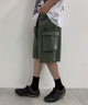 VISION ロゴカーゴハーフパンツ/カーキ モデル：175cm L着用