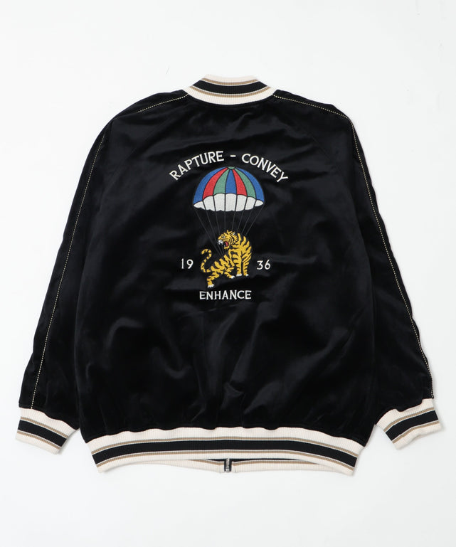 フェローズ製　ベロア地　スカジャン　黒 楽天市場】【CAMBIO(カンビオ)】ベロアスカジャン(HLCM0174