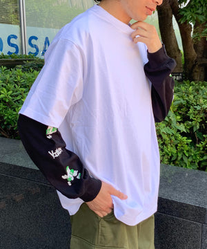 ホワイト　モデル:175cm Lサイズ着用