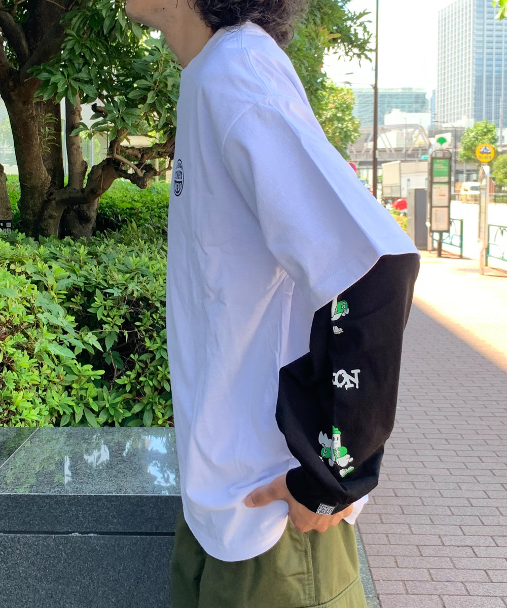 ホワイト　モデル:175cm Lサイズ着用