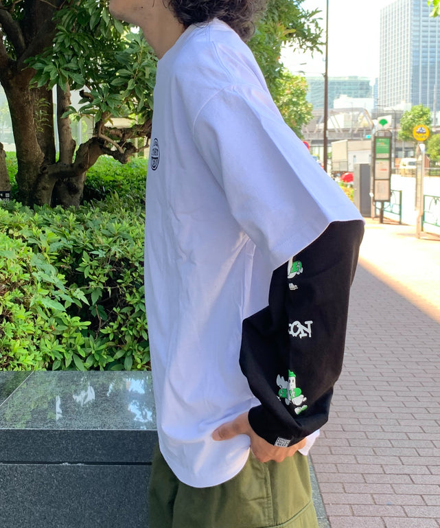 ホワイト　モデル:175cm Lサイズ着用