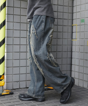 デニム淡加工 モデル：178cm L着用