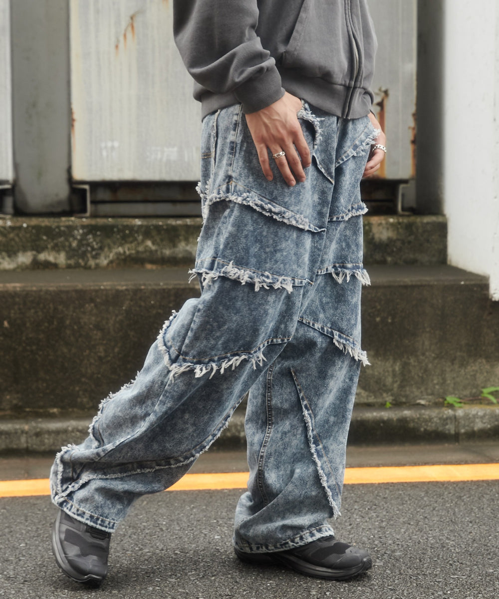 デニム淡加工 モデル：178cm L着用デニム淡加工 モデル：178cm L着用