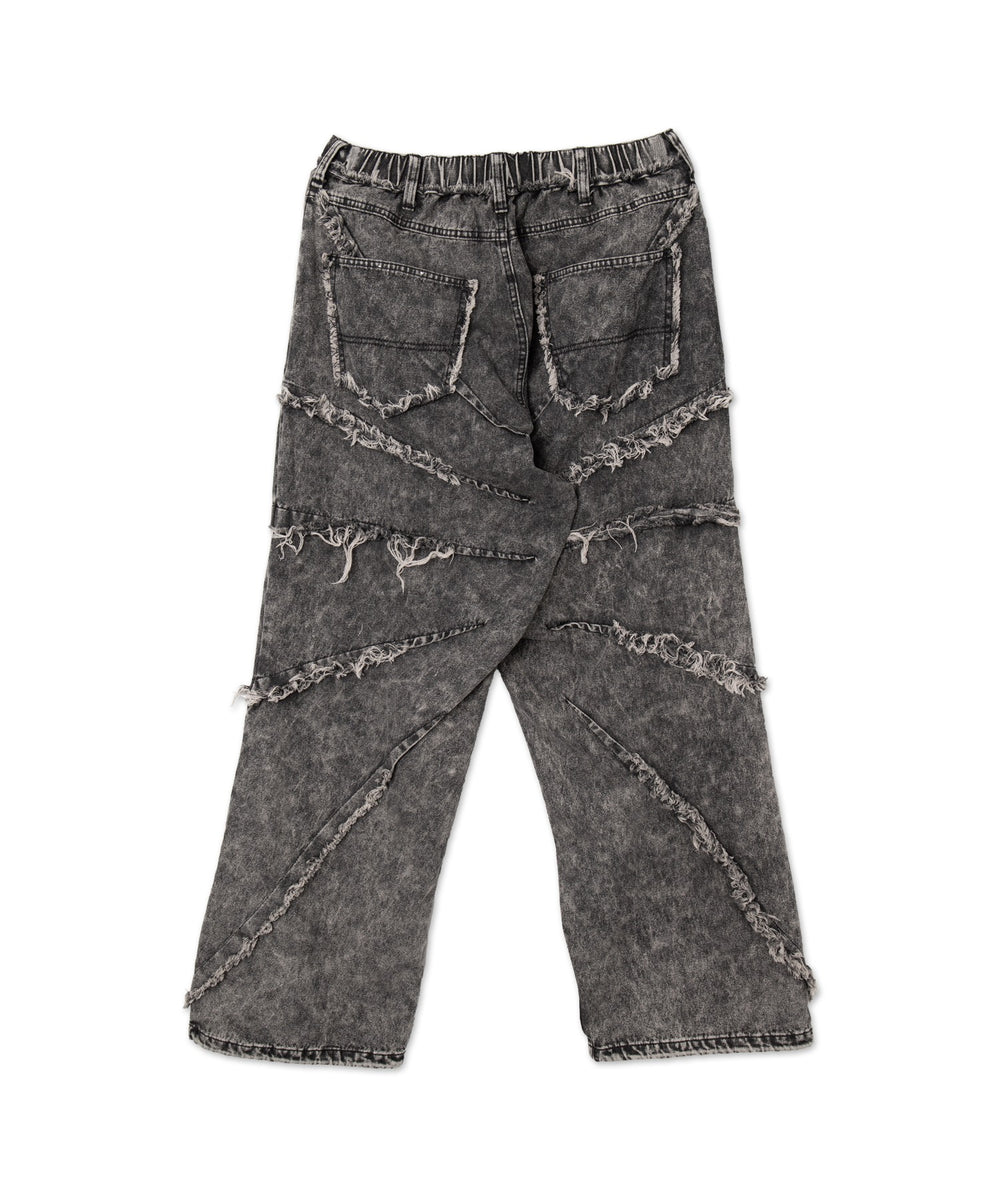 ダーツフリンジデニムパンツ