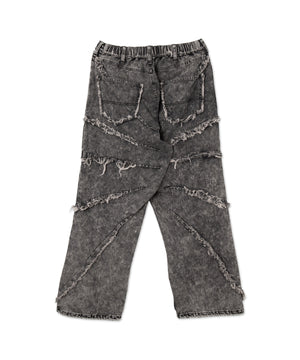 ダーツフリンジデニムパンツ