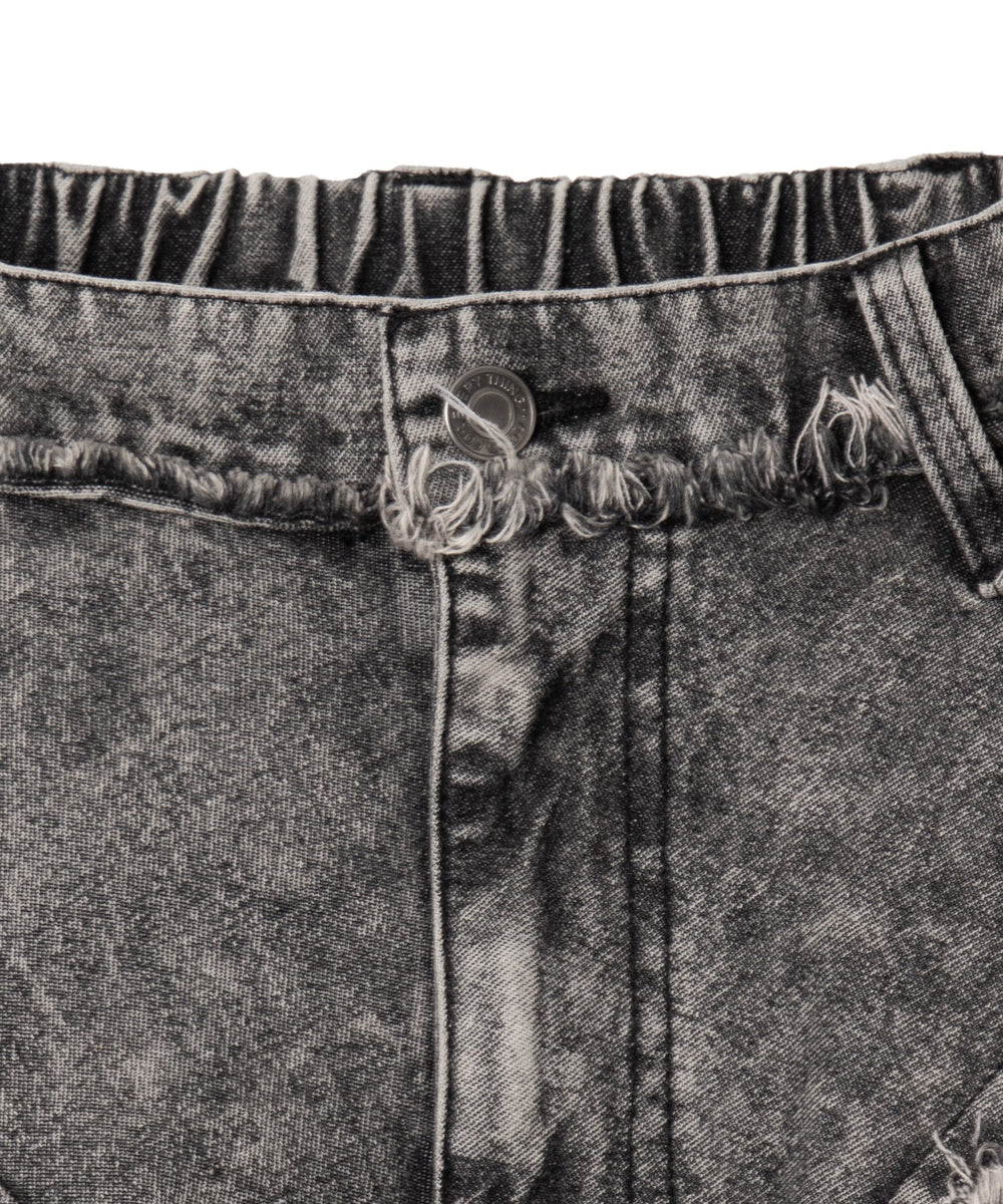 ダーツフリンジデニムパンツ