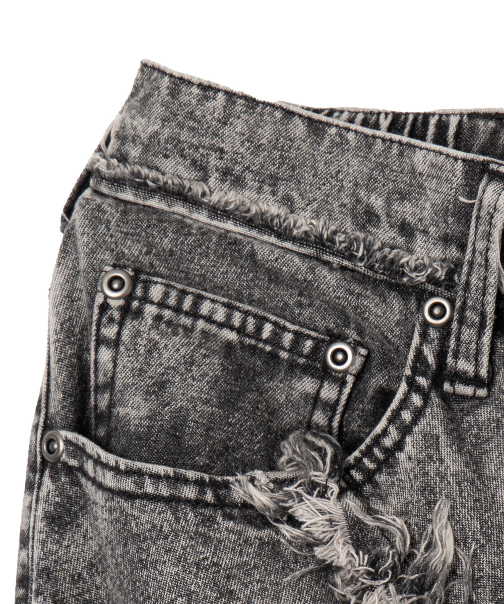 ダーツフリンジデニムパンツ
