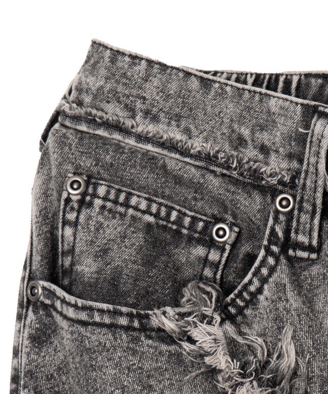 ダーツフリンジデニムパンツ