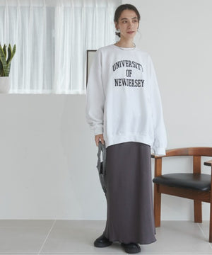 カレッジロゴプリントスウェット