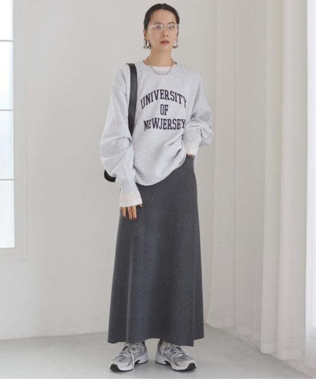 カレッジロゴプリントスウェット