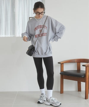 カレッジロゴプリントスウェット