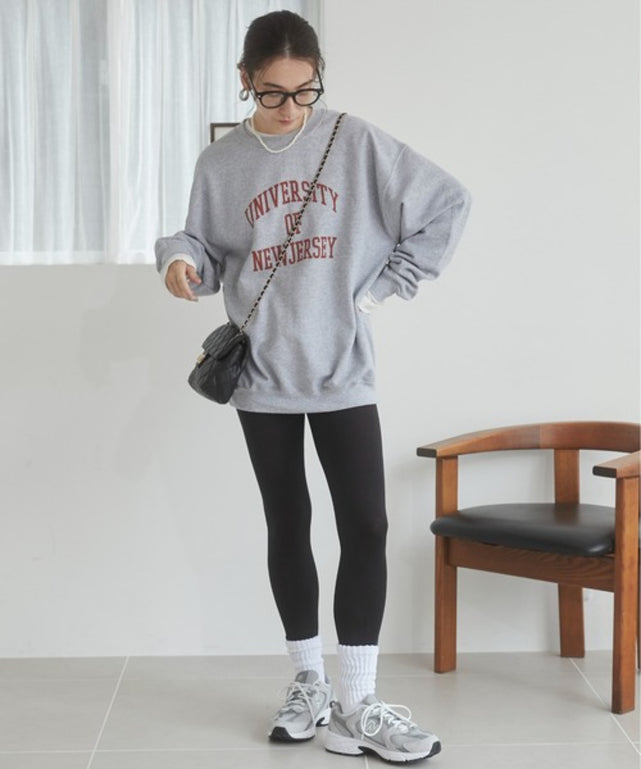 カレッジロゴプリントスウェット