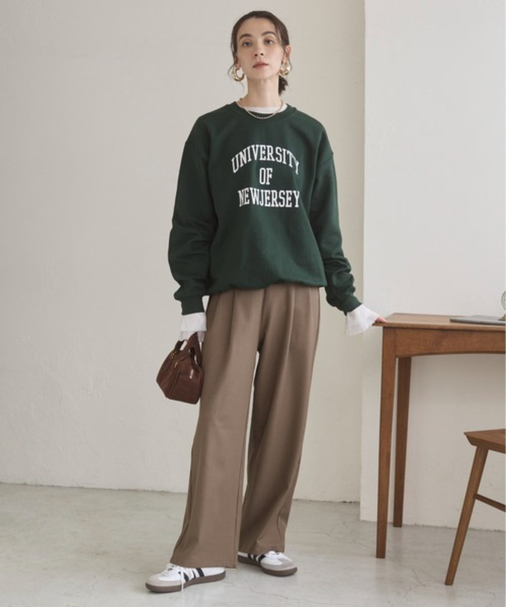 カレッジロゴプリントスウェット