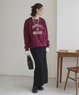 カレッジロゴプリントスウェット