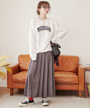 カレッジロゴプリントスウェット