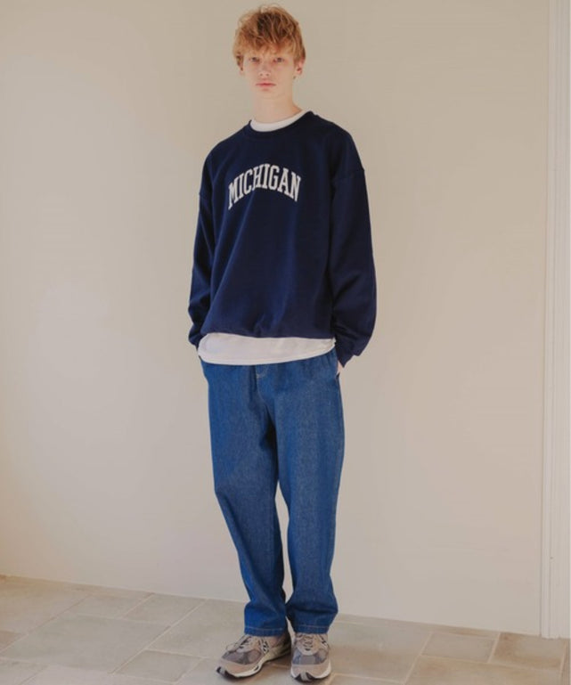 カレッジロゴプリントスウェット