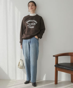 カレッジロゴプリントスウェット