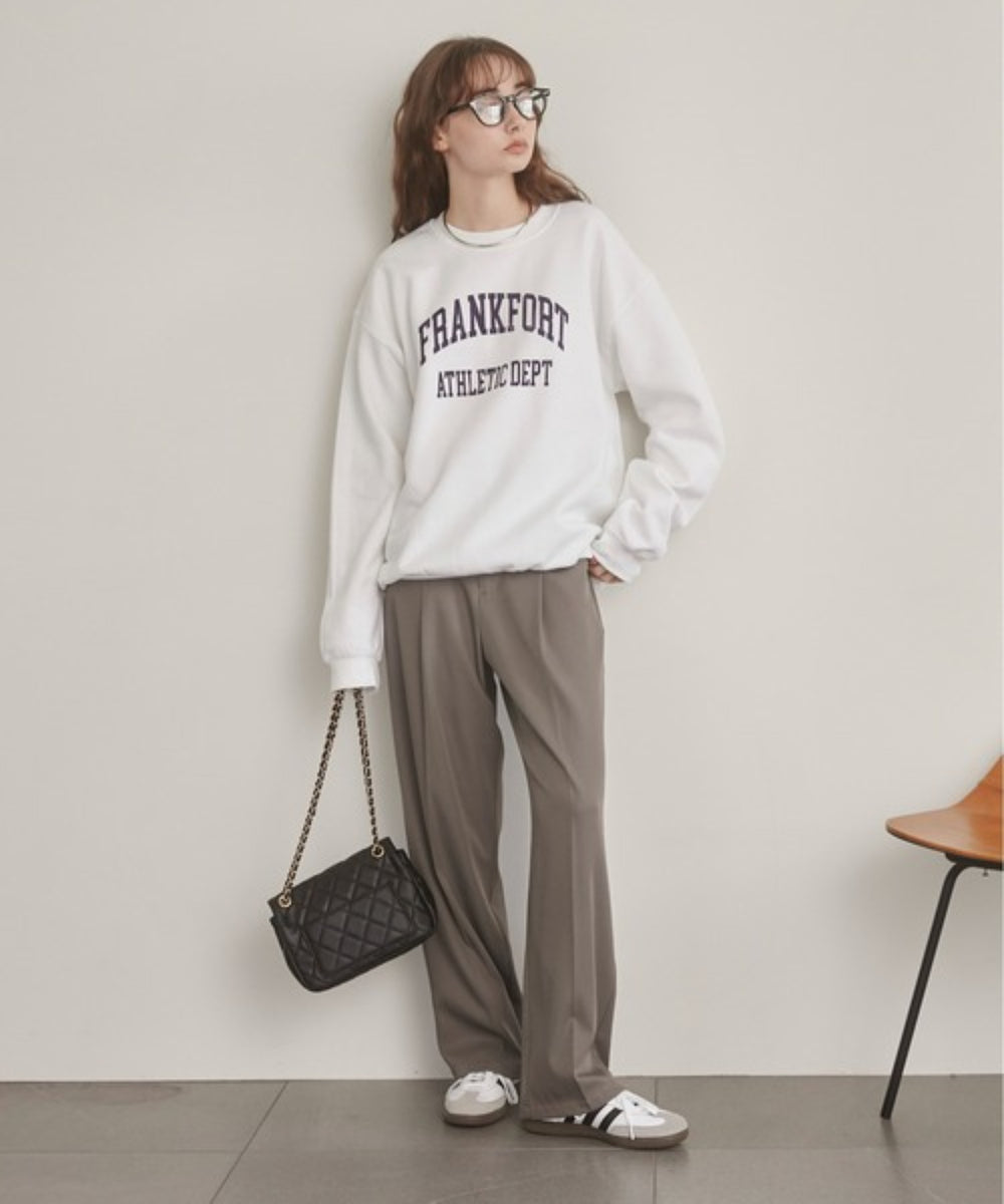 カレッジロゴプリントスウェット