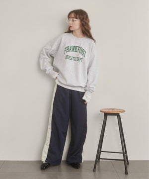 カレッジロゴプリントスウェット