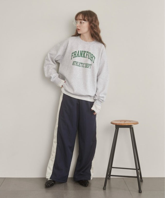 カレッジロゴプリントスウェット