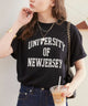 カレッジロゴプリントTee/ブラック