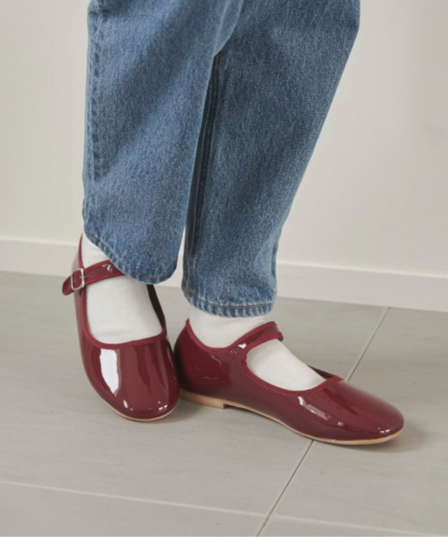 ストラップシューズ/ワインレッド(ワイン)