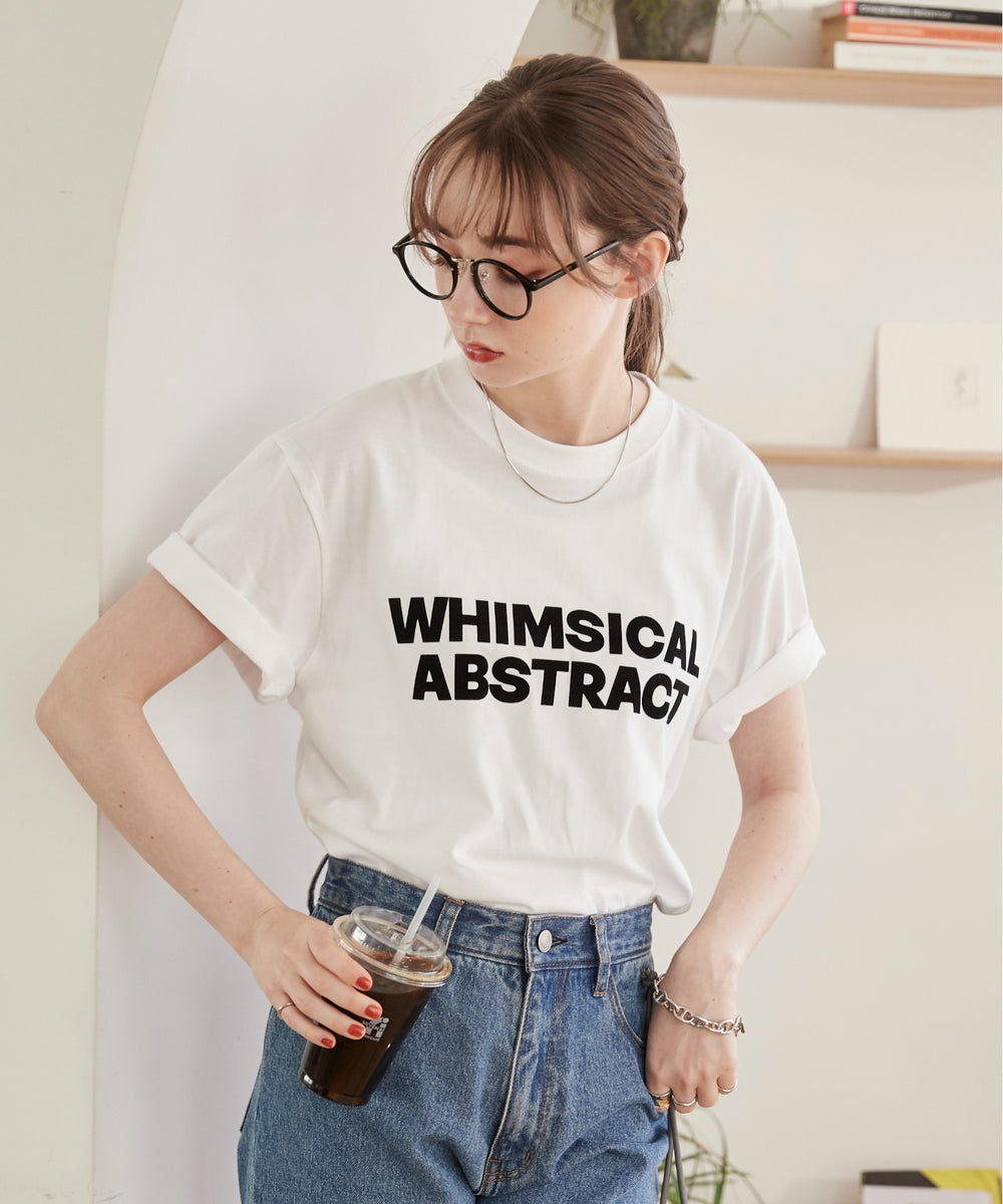 フロッキーロゴプリントTシャツ
