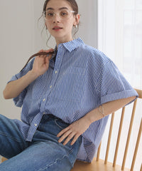 キャンブリックボイルオーバー半袖シャツ