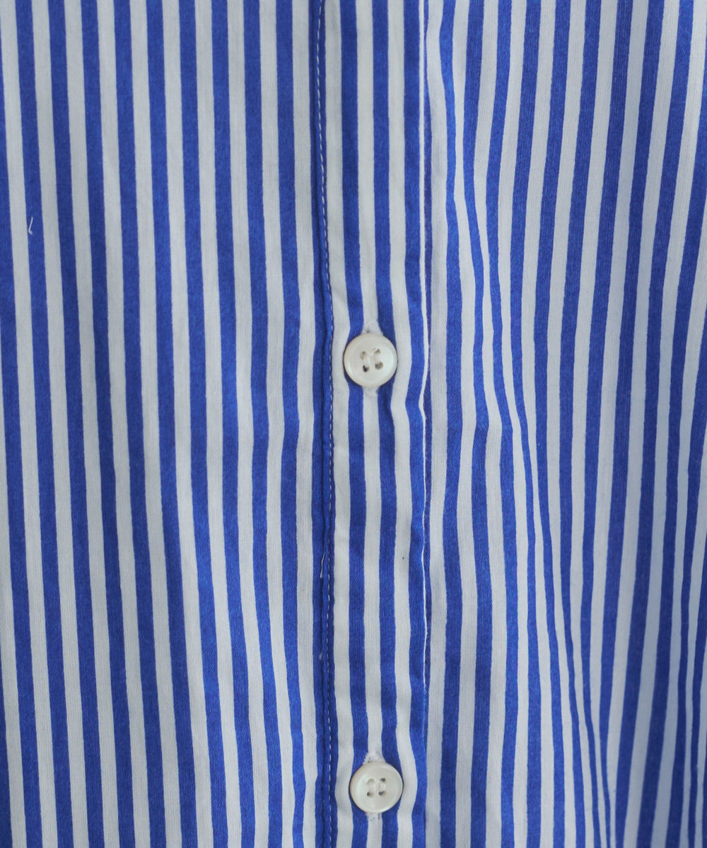 ギャザースリーブシャツワンピース