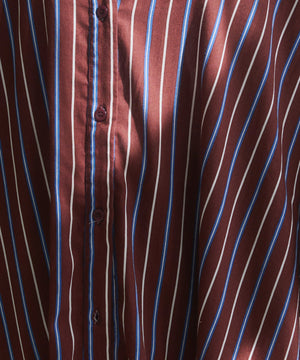 ギャザースリーブシャツワンピース