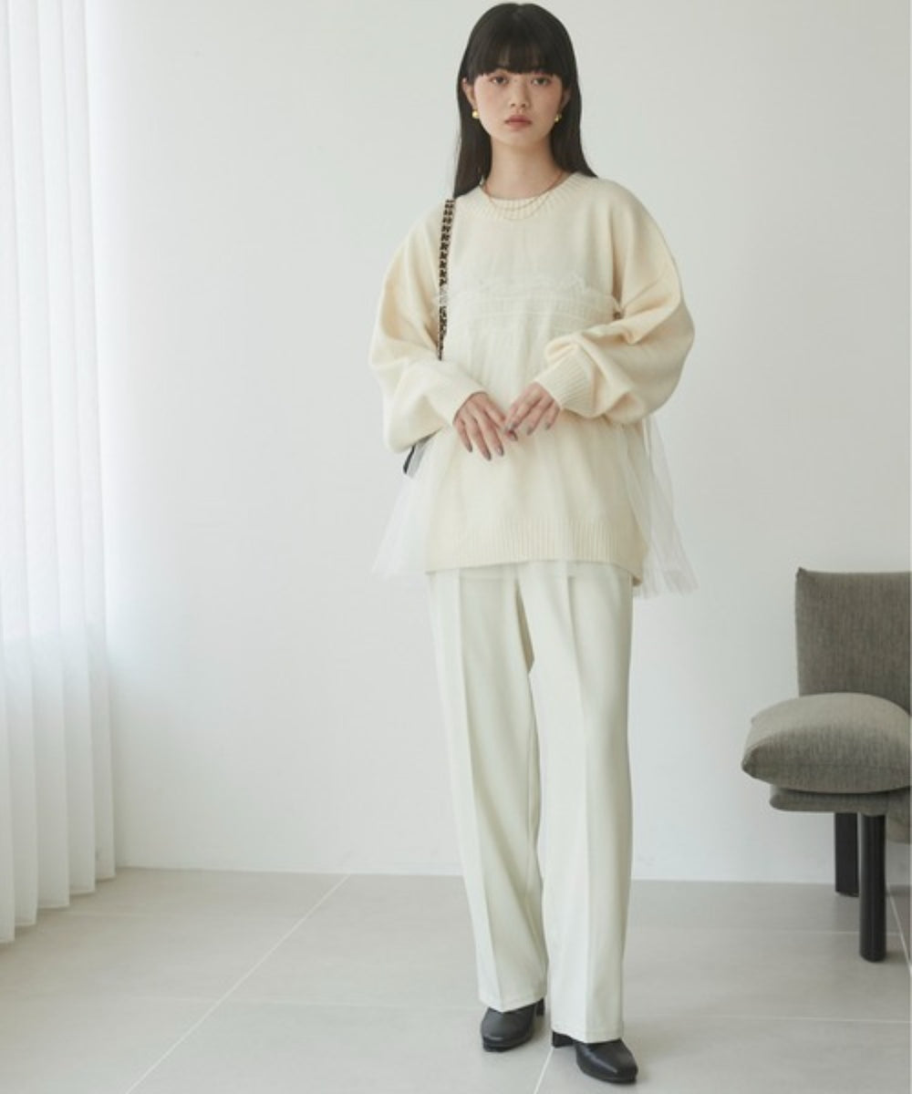 チュールドッキングニット