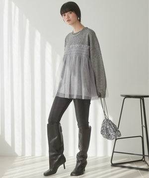 チュールドッキングニット