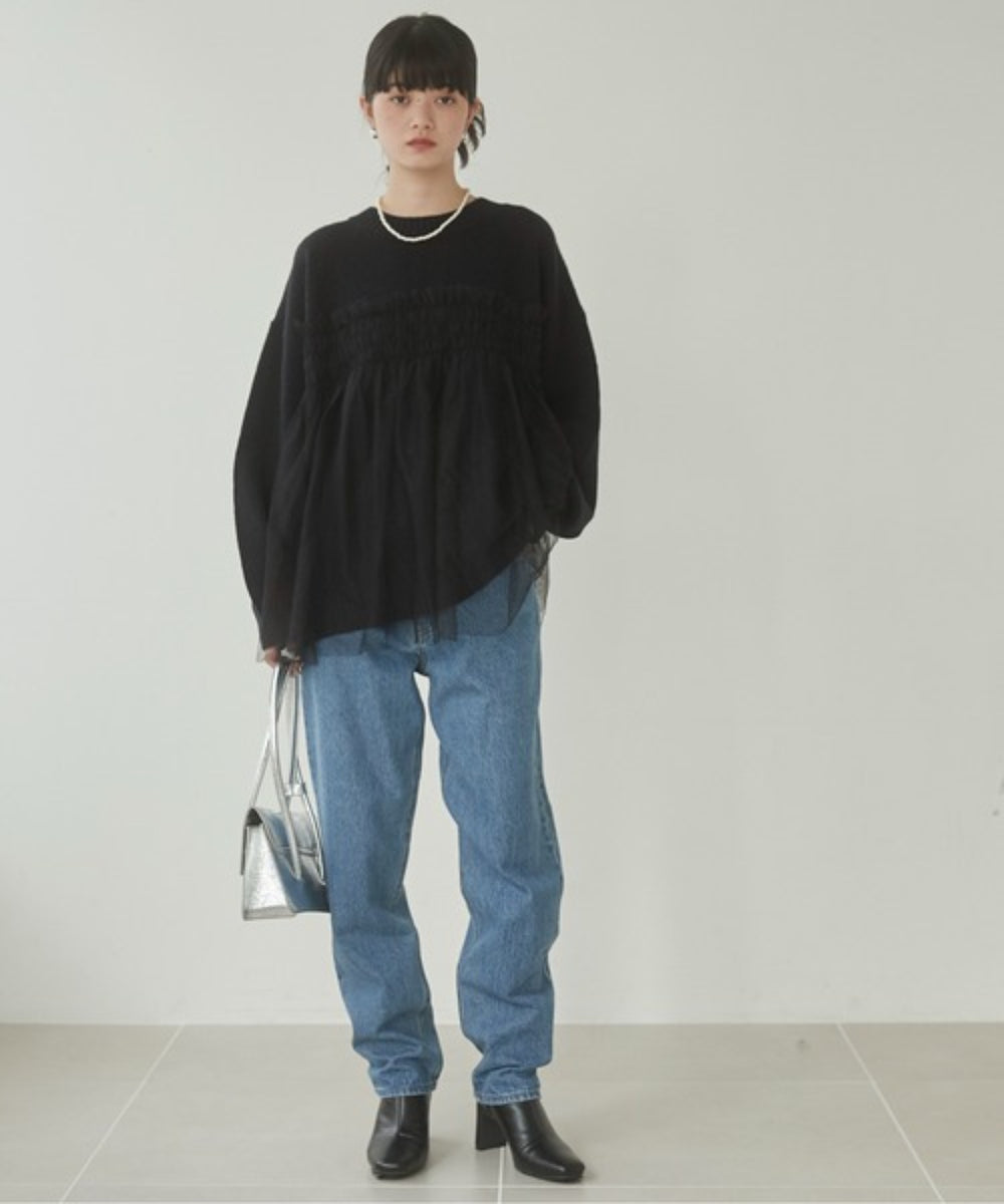 チュールドッキングニット