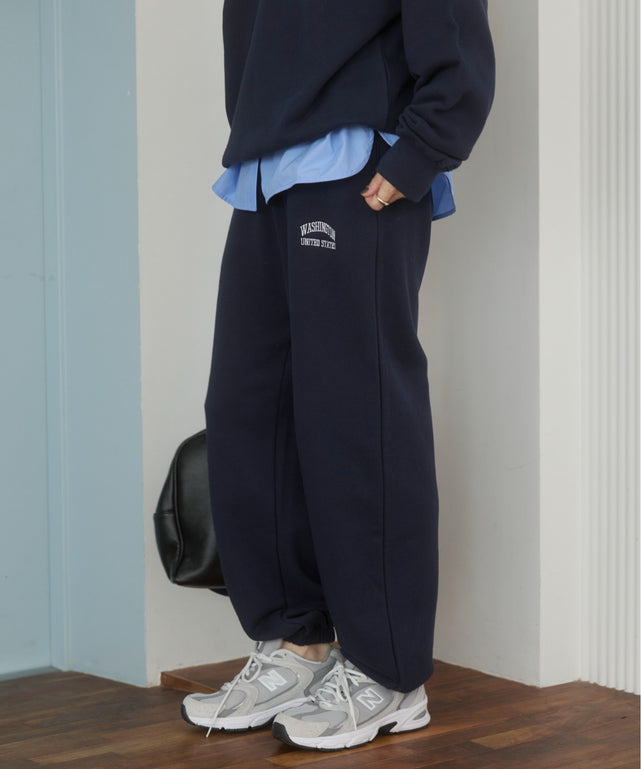 ワンポイント刺繍スウェットパンツ/model：168cm 着用サイズ：L