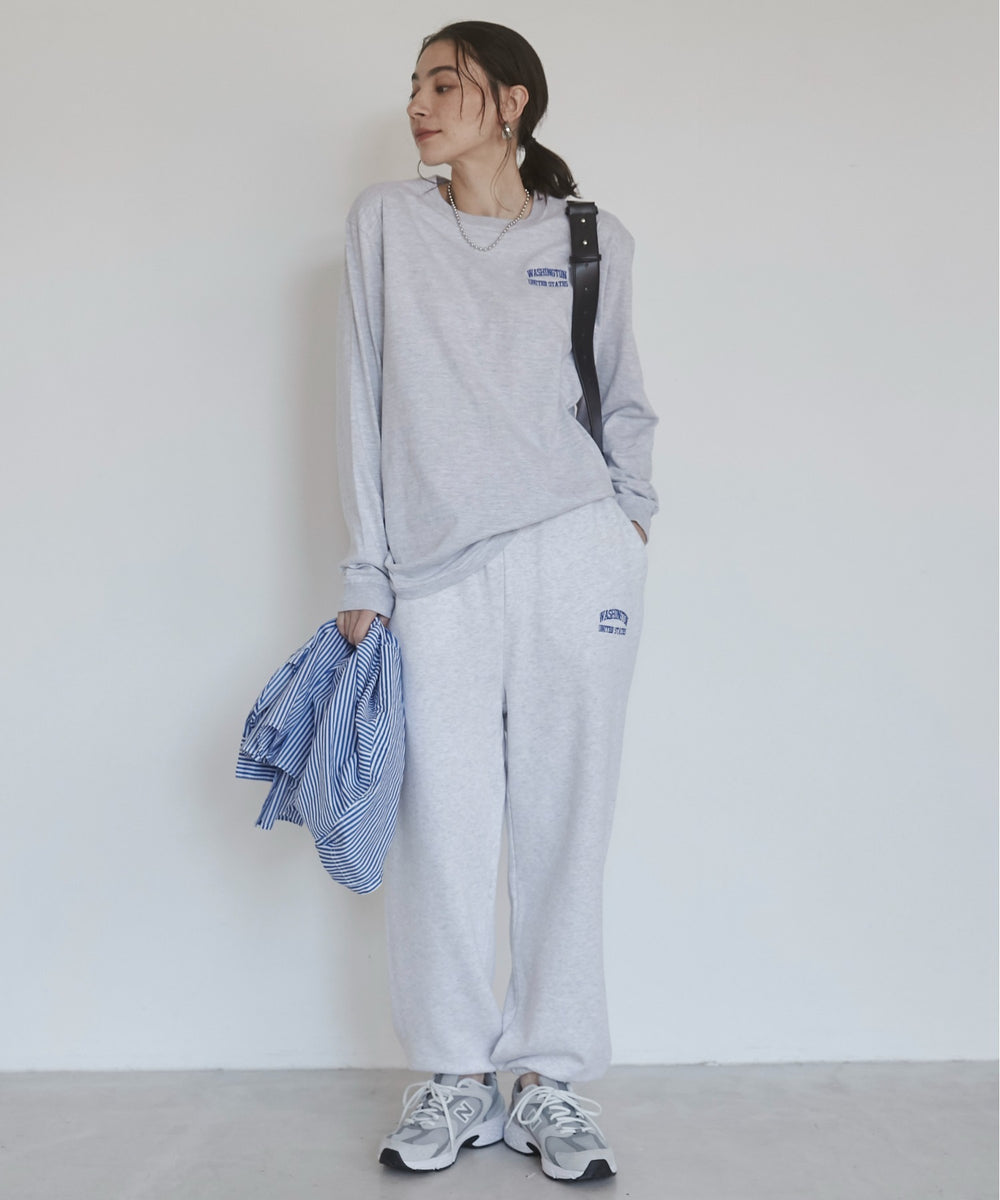 ワンポイント刺繍スウェットパンツ