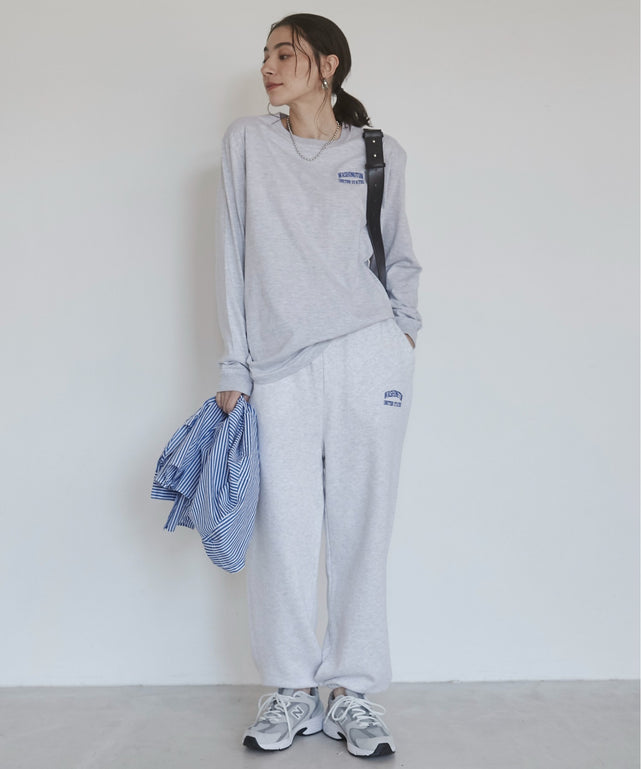 ワンポイント刺繍スウェットパンツ