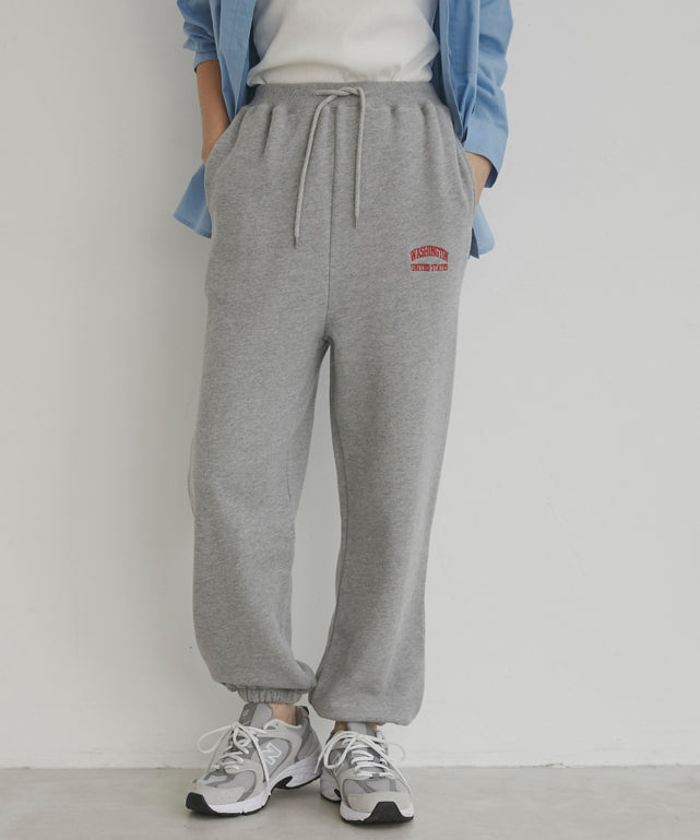 ワンポイント刺繍スウェットパンツ