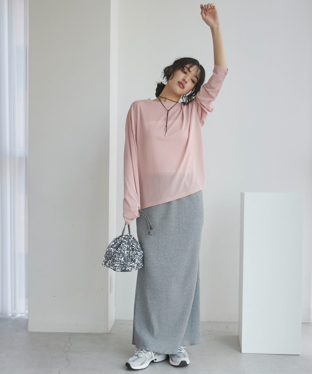 リブマーメイドスカート