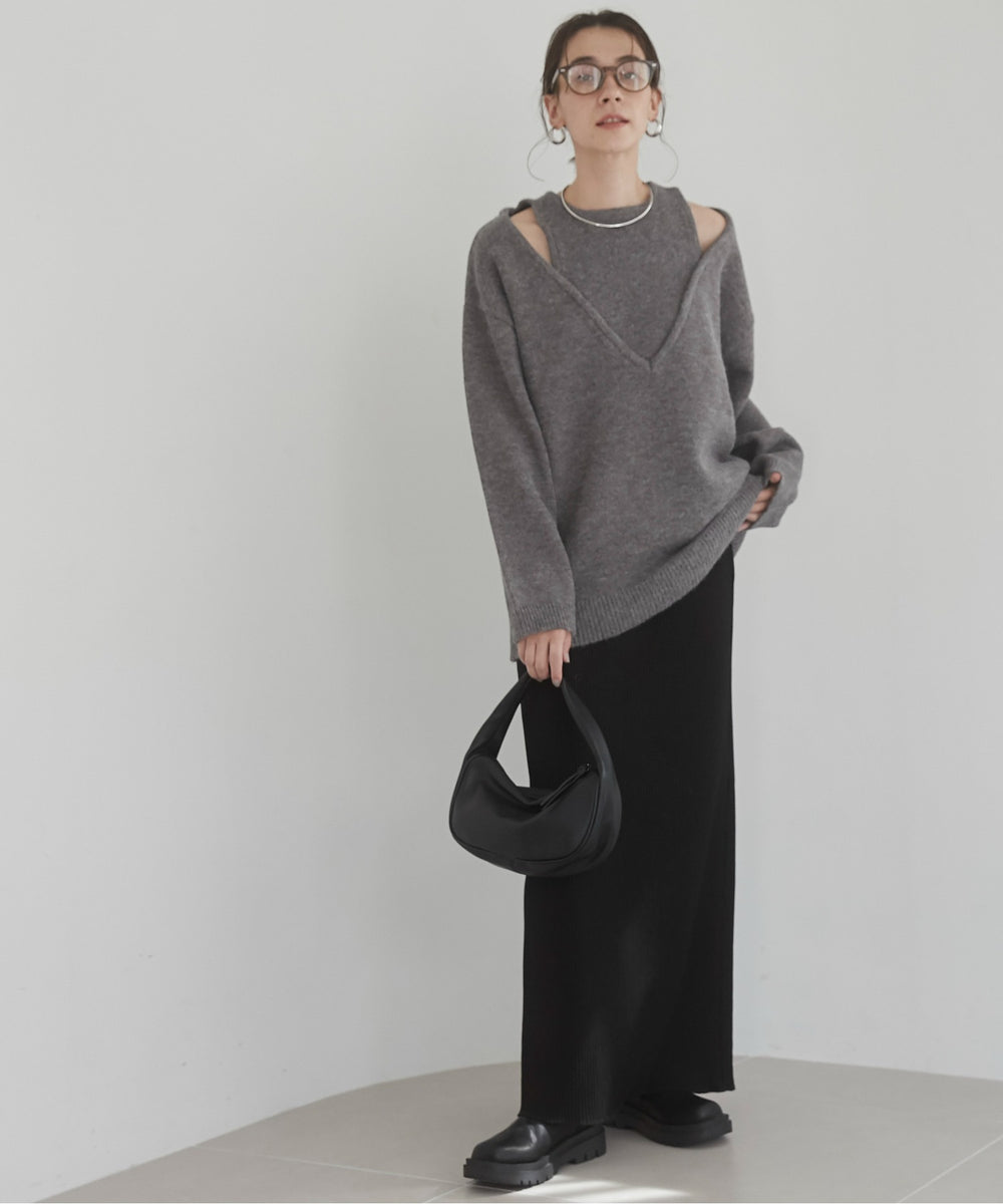 リブマーメイドスカート