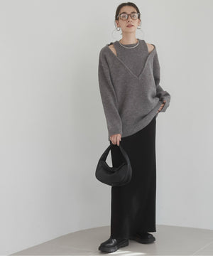 リブマーメイドスカート