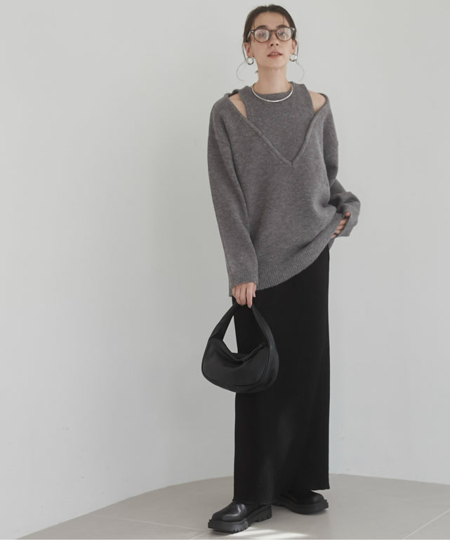 リブマーメイドスカート