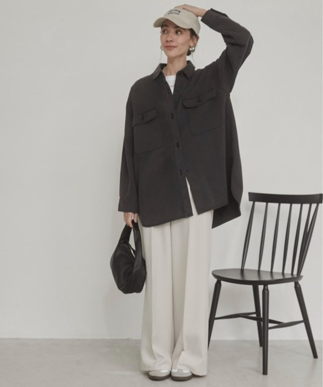 オーバーサイズシャツジャケット